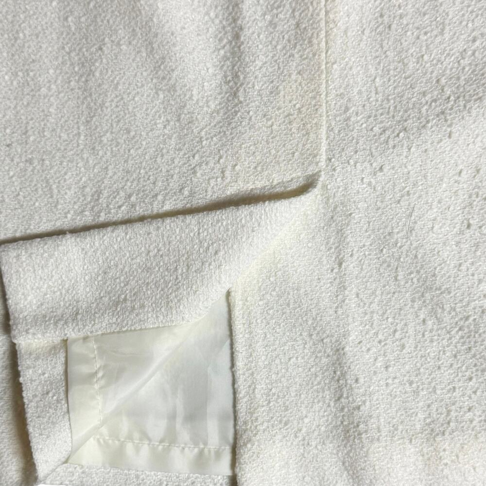 Calvin Klein Pencil Mini Skirt Textured Cream Size 10P - Picture 4 of 6